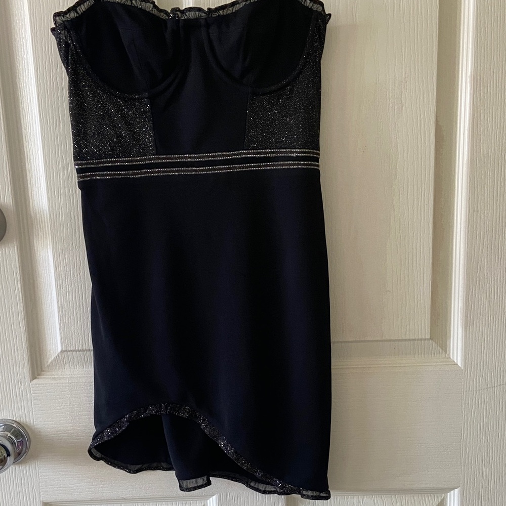 h:ours Black Glitter  Dress